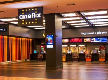 fachada do cinema Cineflix no Aparecida shopping, Goiânia