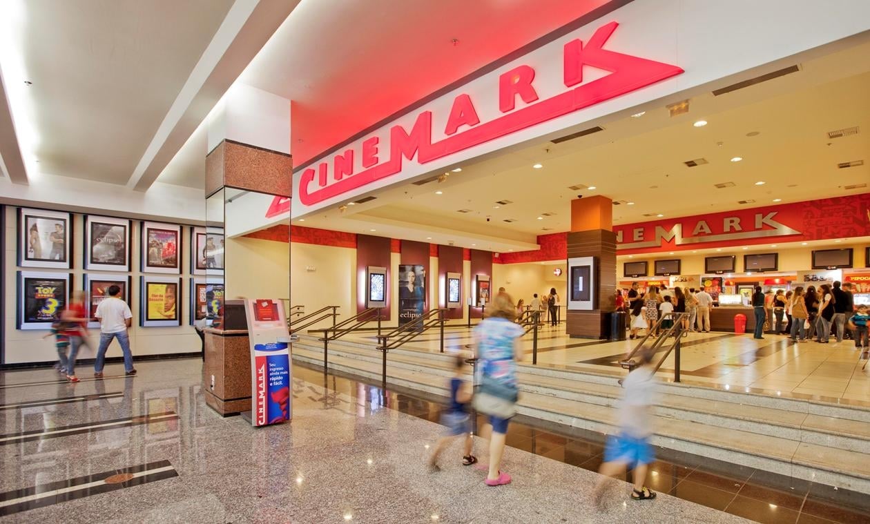 fachada do cinema Cinemark no shopping Flamboyant em Goiânia