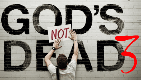 capa de divulgação do filme "Deus Não Está Morto 3"