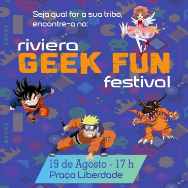 cartaz de divulgação do evento geek em goiania, riviera geek fun festival