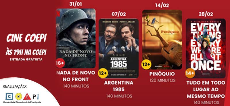 Programação de Fevereiro dos Cineclubes em Goiás