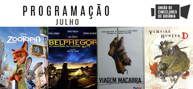 Programação dos Cineclubes Goiano em Julho