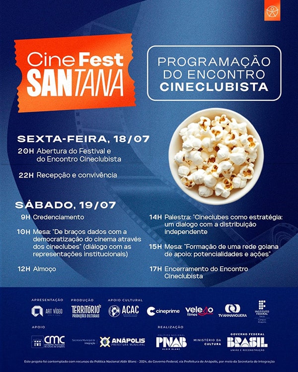 Programação dos Cineclubes Julho 2025